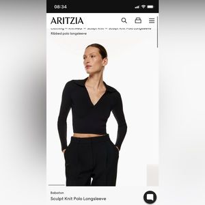 Aritzia Sculpt Polo Long Sleeve
